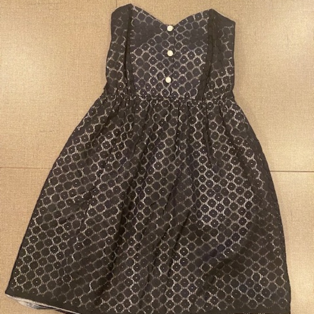 Black strapless dress, size small